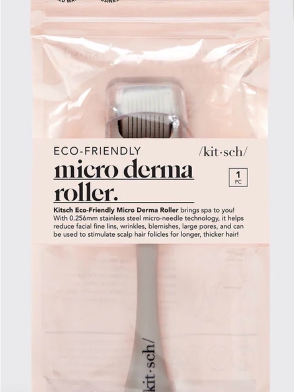 Derma Roller Microneedling Tool in Light Gray